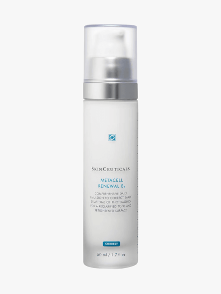 SkinCeuticals Metacell Renewal B3 bottle component on light gray background