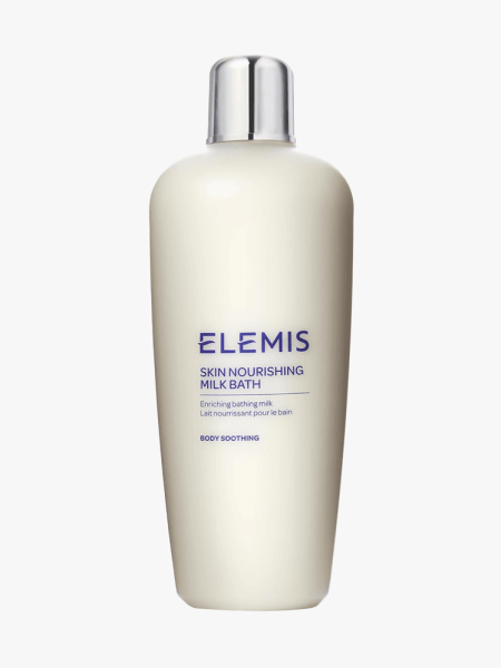 Elemis Skin Nourishing Milk Bath in branded component on a light gray background